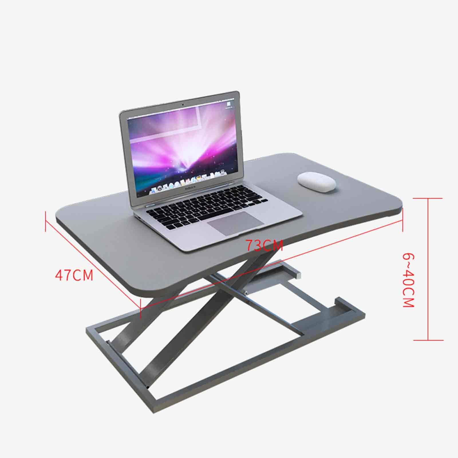 AIZYR Accueil Convertisseur De Bureau Debout, Riser Ergonomique X-Frame Réglable en Hauteur Poste De Travail Assis Debout pour Moniteur Et Ordinateur Portable,Gris