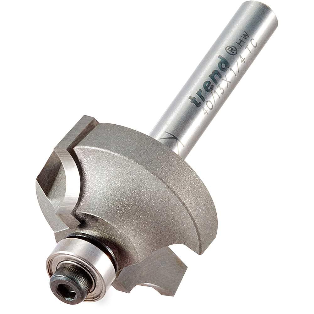 Trend 40/13X1/4TC Bearing Guided Ovolo Cutter 6.3mm Rad. X 13mm Cut