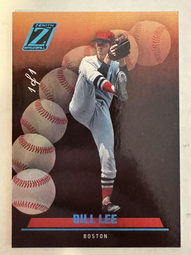 2023 Panini Chronicles Zenith Holo Platinum Blue #2 Bill Lee SER/1 Boston Red Sox Official Baseball Card in Raw (EX or Better) Condition