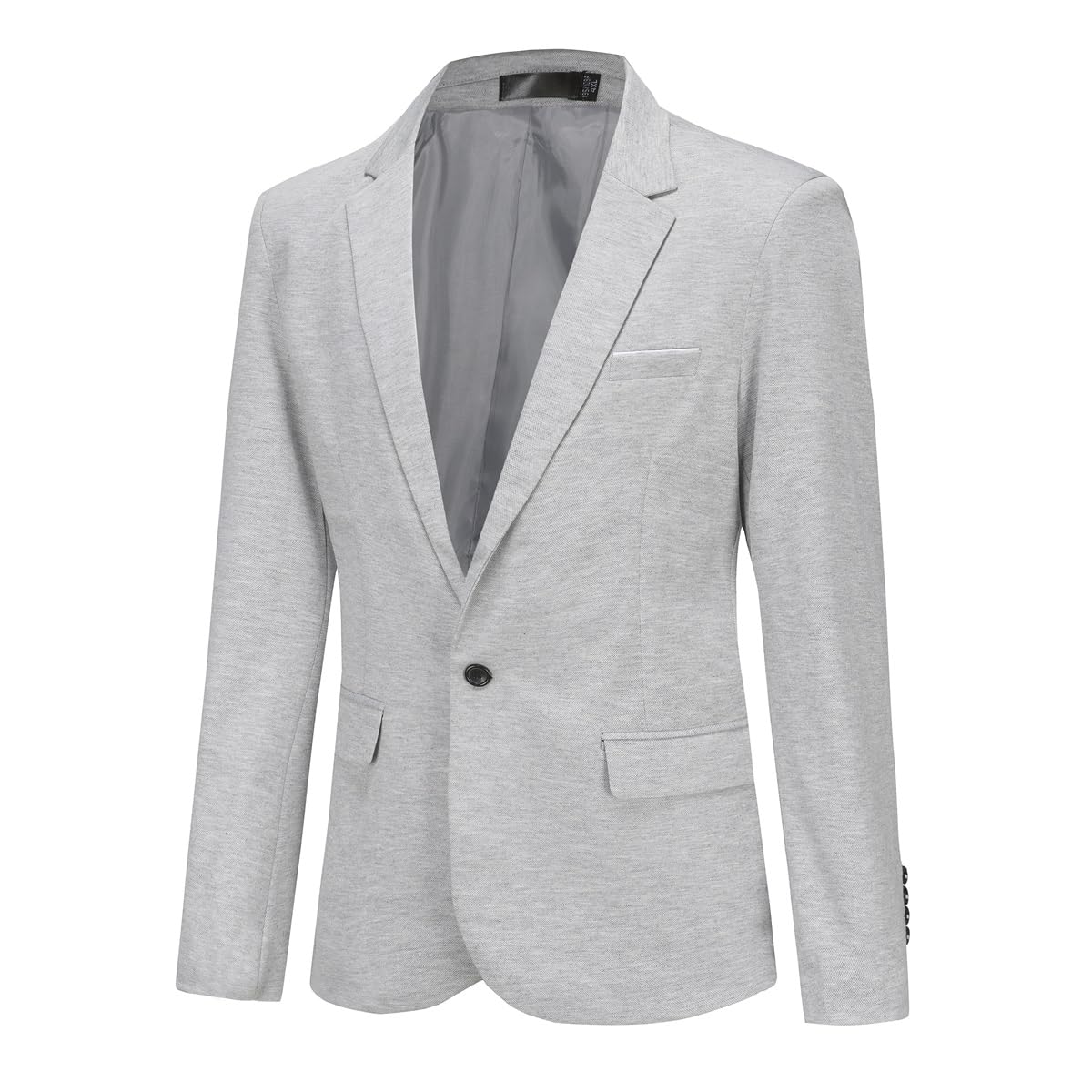 YFFUSHI Blazer da Uomo Slim Fit in Cotone Giacca Uomo Casual 1 Bottone Elegante per Matrimonio Ufficio Cerimonia