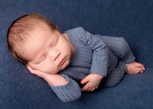 Miniatura 5 de Accesorios de sesión de fotos de bebé recién nacido de moda para niños y niñas ropa de ganchillo sombrero de cola larga accesorios de fotografía