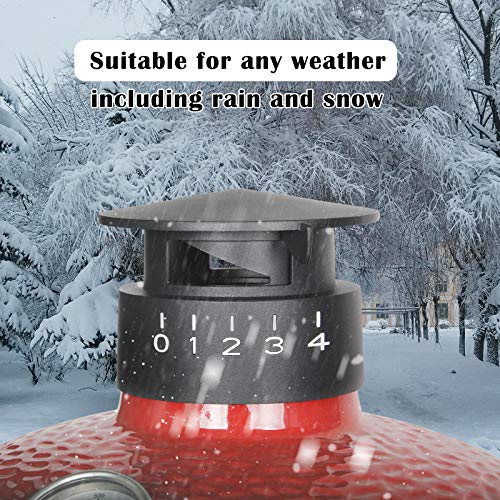 Umbrella Cast Iron Cap For Kamado Joe Classic & Big Joe Series ，Replacement For Kamado Joe Dual Function Metal Chimney Top Kamado Joe Replacement Parts #TOP3