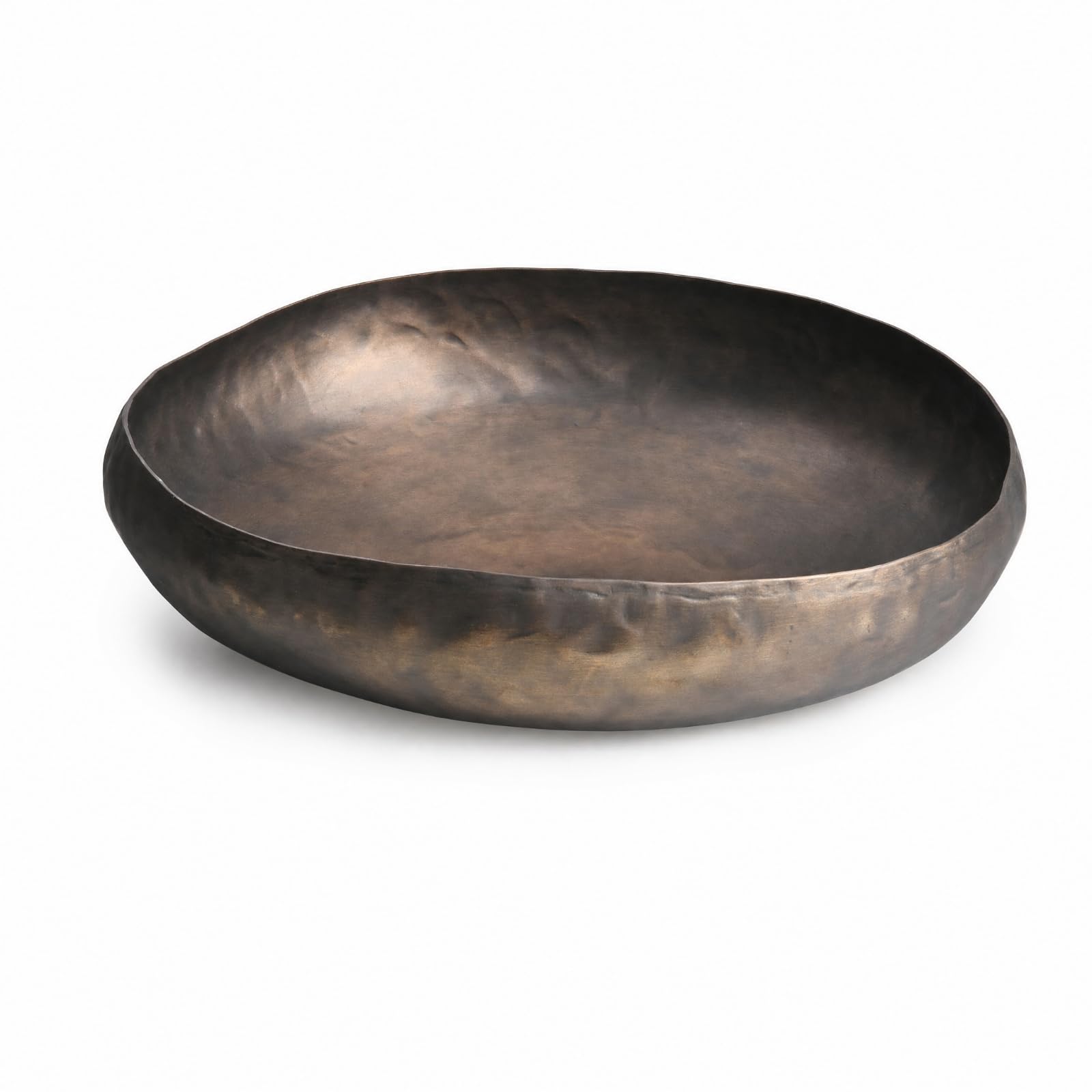 Vassoio Decorativo Inizia Come Parola Chiave Principale Ciotola Centrotavola Piatto Portafrutta Piatto da Esposizione in Alluminio Rifinito Scuro, 42 42 12cm