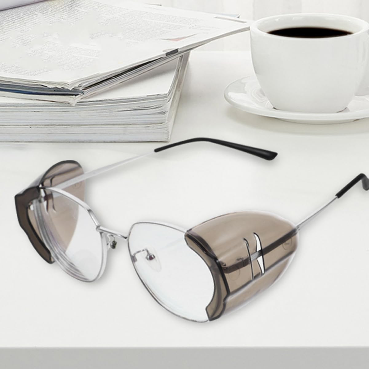 SHERCHPRY 5 Series Gafas Alas Protector Seguridad Para Anteojos Gafas Brazo Antideslizante Protección Escudos De Seguridad Para Escudo Lateral os Para Tpu 4 Pares*5