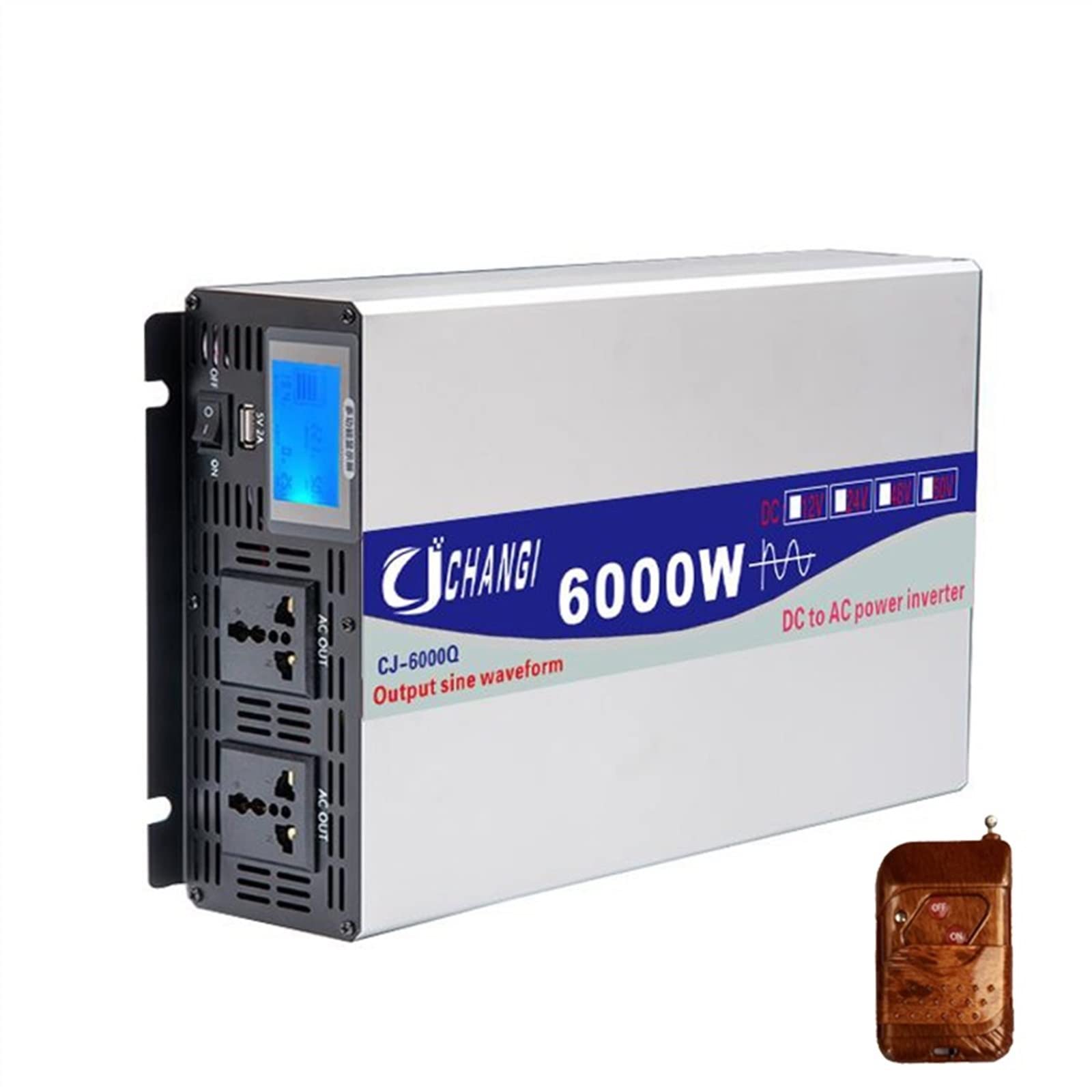 Inverter, Inverter Corrente a onda pura 4000W/5000W/6000W/8000W (valore di picco) Trasformatore CC 12V/24V/48V/60V a CA Inverter a onda sinusoidale Automobile, Automobile domestica ,Ricarica di più di