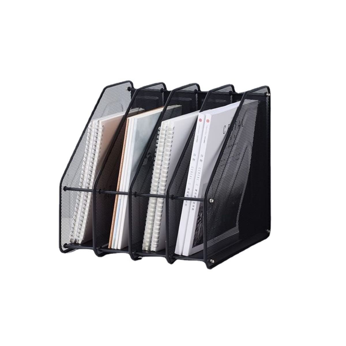Organizador Escritorio, Organizador de Escritorio de Oficina, Estante de Almacenamiento para Archivos, Organizador de Documentos de Oficina, Soporte para Documentos A4, Negro