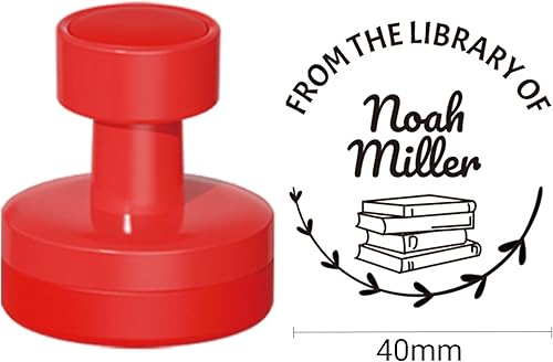 Miniatura 26 de Sello de libro, sello de libro personalizado para biblioteca, hasta 6 diseños con 5 colores de tinta (sellos de libros para niños y niñas) Sellos