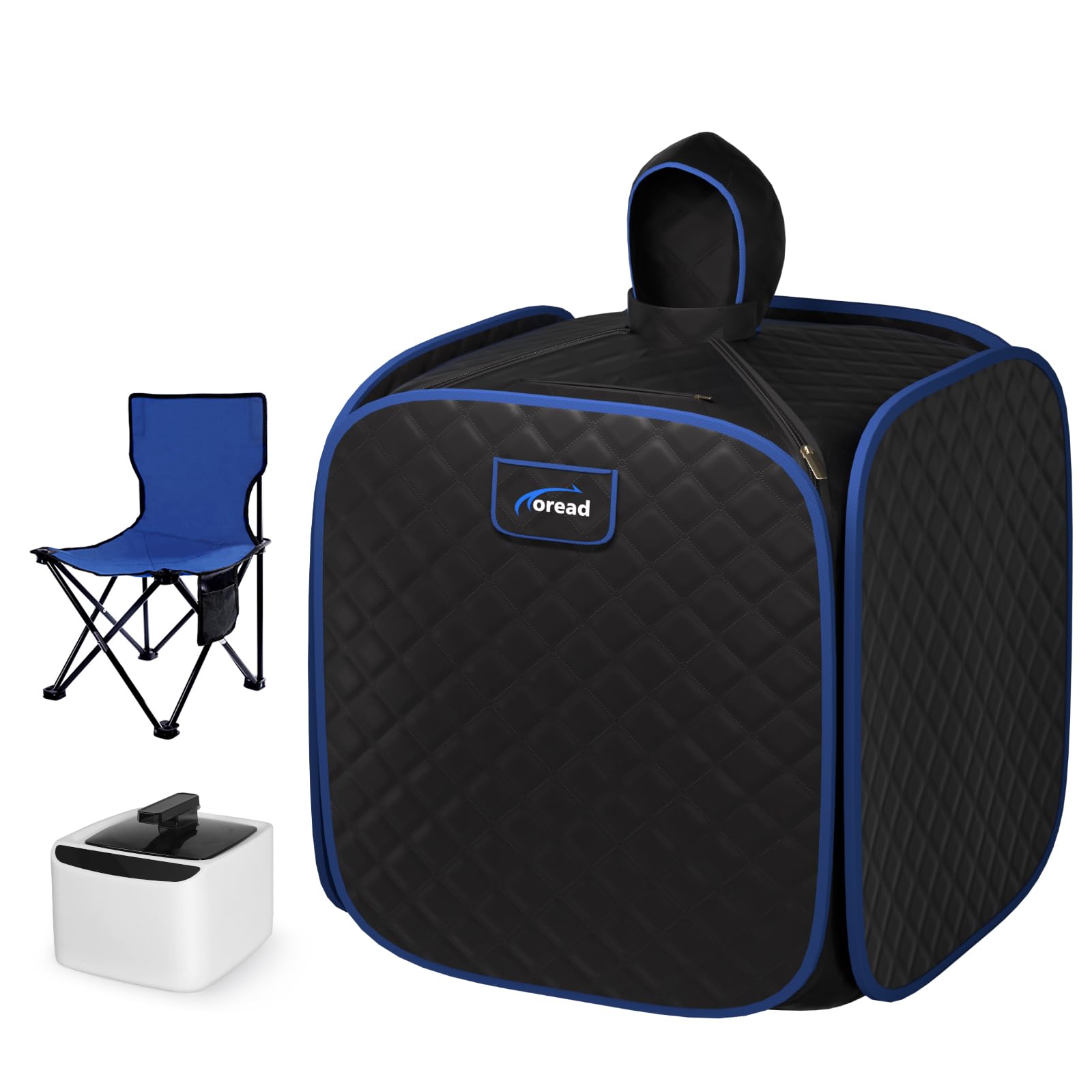 TOREAD Portable Folding Steam Sauna with 1000W&2.6L steam Generator, Personal Sauna Tent for Relaxation, Fast Heating in 6 Min, with Remote Control, Black