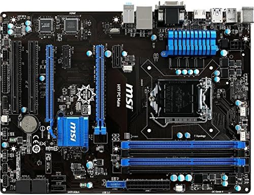 MSI H97 PC Mate Intel LGA1150 H97 ATX Motherboard (4x DDR3, 4x USB3.0, 8x USB2.0, GBE, LAN, HDMI, DVI, VGA)