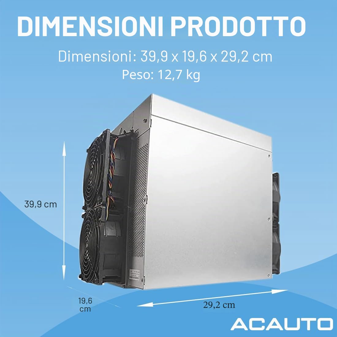 Bitmain Antminer S19K Pro 120T | Minatore ASIC BTC ad alta efficienza da 2760 W con raffreddamento ad aria e alimentatore incluso - ACAUTO