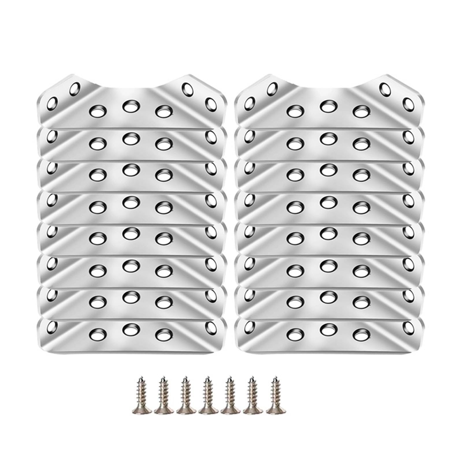 Cyezhkiij Sliver16pcs Corner Braces,Angle Reinforced ,Stainless Steel Brackets Universal Furniture Connector Brace Joint Fastener Bedframe Cabinet Drawer(Sliver16pcs)