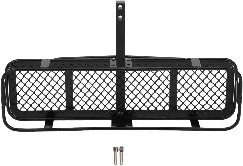 Rear Bumper Back Hitch Carrier, 152x80x28mm/5.98x3.15x1.10inch RC Back Hitch Cargo Luggage Basket Capacity 1KG Mount Trailer for SCX10 90046 AXI03007 RC Crawler Car
