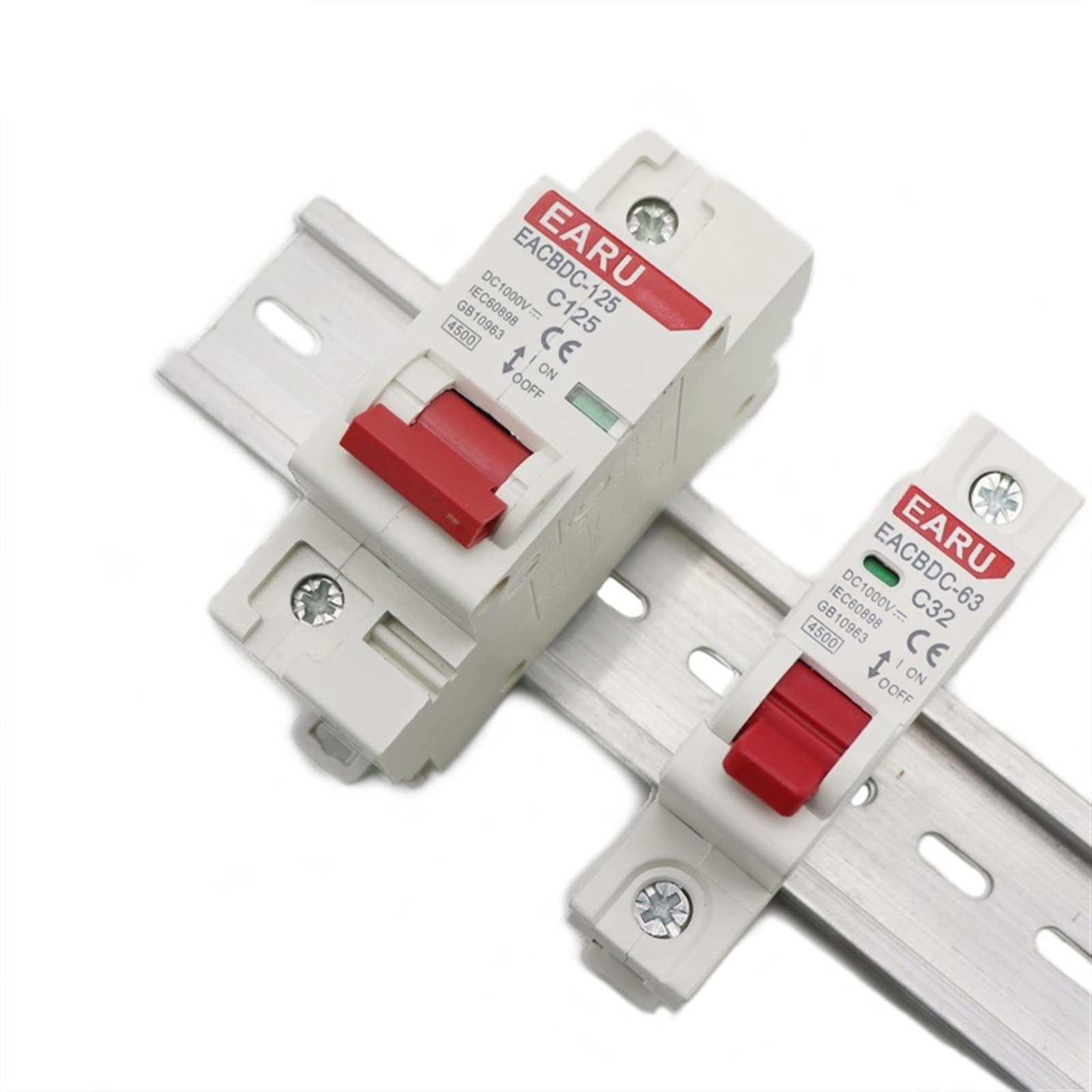 5 mini wyłączników solarnych 1000 V DC 1P, zabezpieczenie przed przeciążeniem, 6 A, 16 A, 20 A, 25 A, 32 A, 50 A, 63 A, 80 A, 100 A, 125 A, do paneli fotowoltaicznych (25 V)