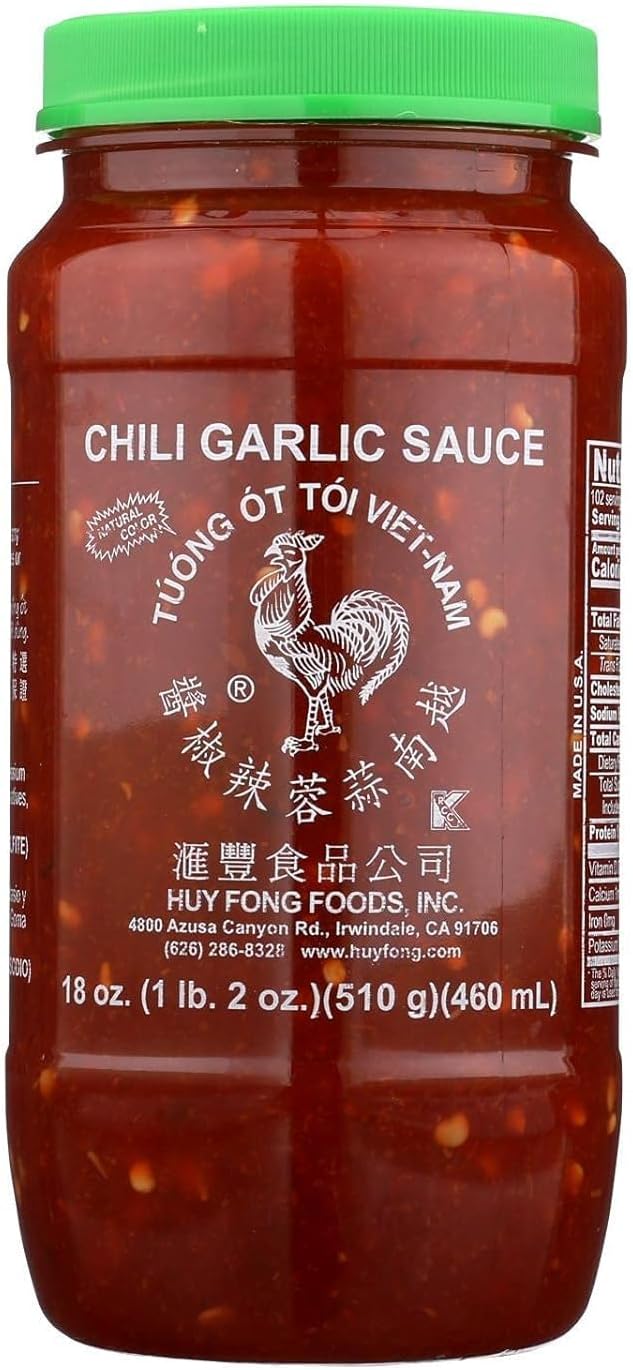 Huy Fong Chili Garlic Sauce 18 Oz (Pack of 1) Sourced for SPICEBRO online Grocery