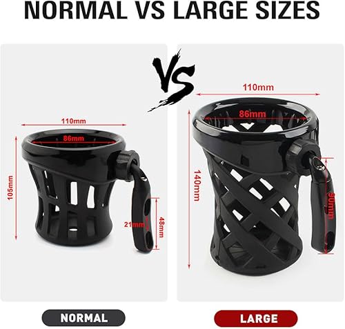 Miniatura 5 de Zhisheng Accesorio para manillar de motocicleta cesta más larga para bebidasportavasos para embraguesoporte de percha de freno para Harley, negro