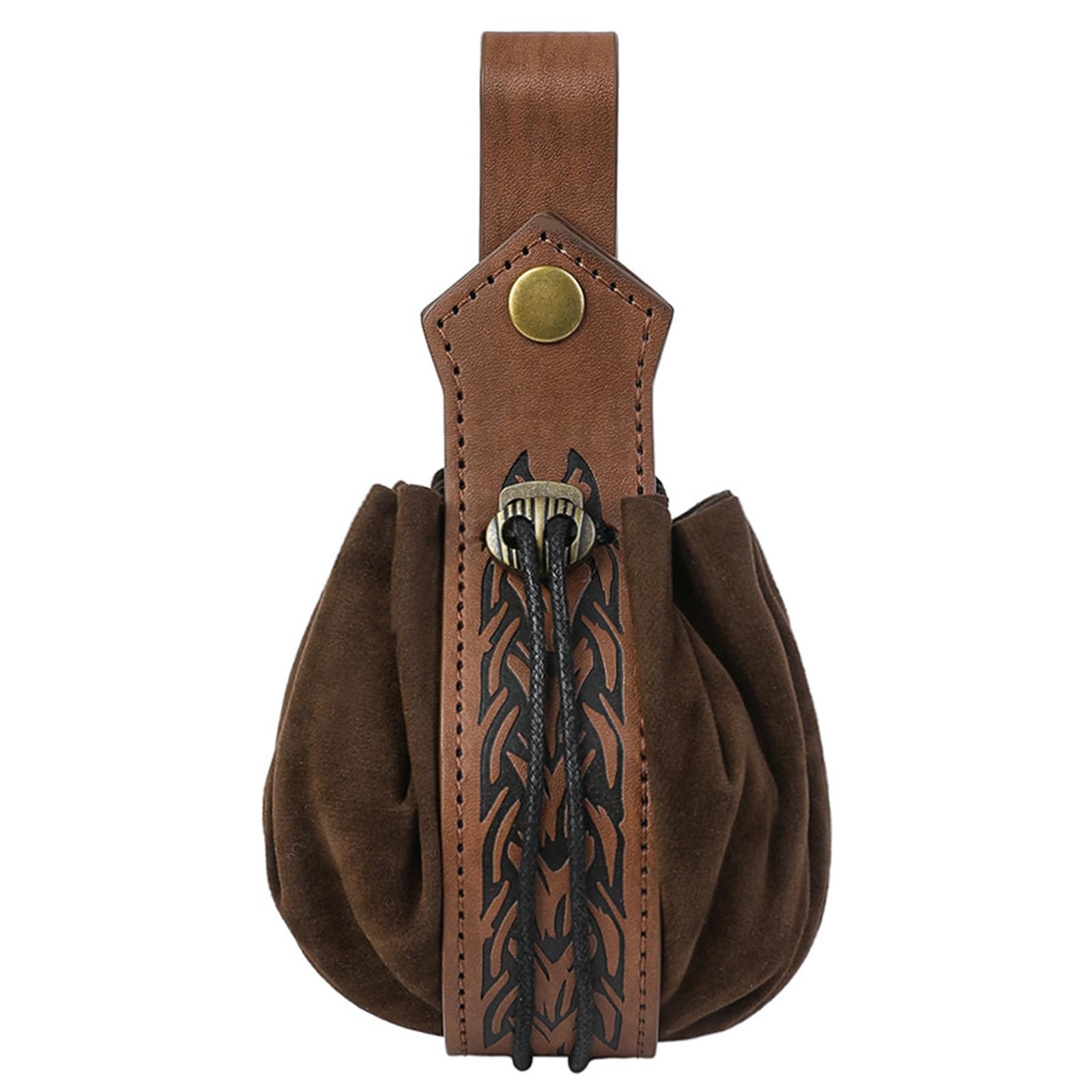 Xjdzineq Medieval Leather Belt Pouches Renaissances Costume Accessories LARP Waist Bag Fannys Pack, Pu Coin Purse Gifts Medieval Embossed Faux Belt Pouches