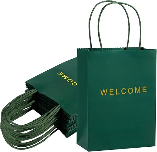 driew Paquete de 50 bolsas de regalo de bienvenida, bolsas de regalo de bienvenida, bolsas de bienvenida de boda, 5.9 x 3.1 x 8.3 pulgadas, bolsas