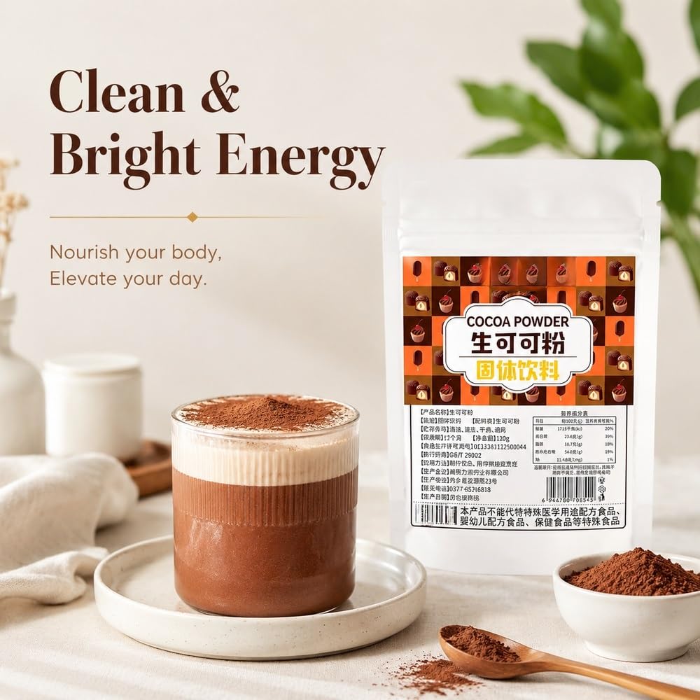 Poudre de cacao 120g for pâtisserie et boissons