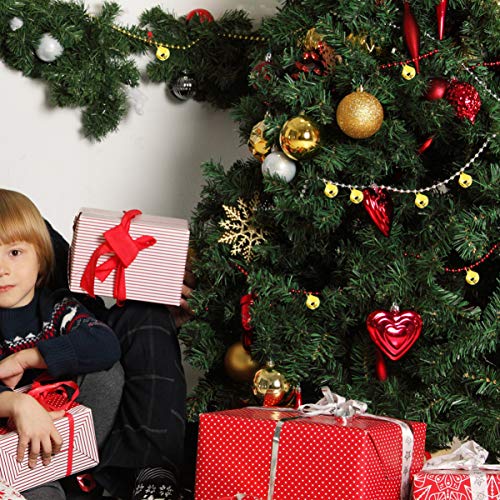 100 peças de mini sinos para artesanato, decorações de sinos dourados de 1,2 cm para Natal, férias,