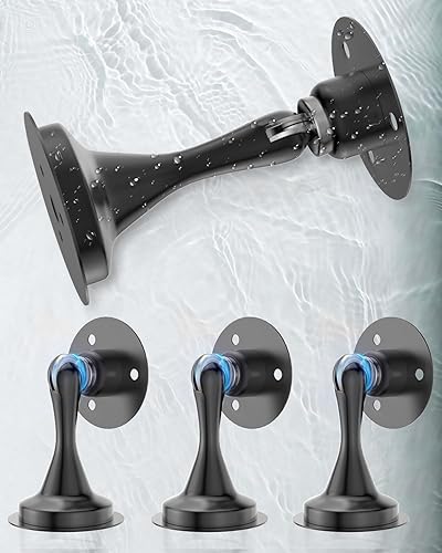 Miniatura 7 de Topes magnéticos para puerta, paquete de 2 topes de acero inoxidable resistentes para puerta inferior superior de la puerta, montaje en suelo de