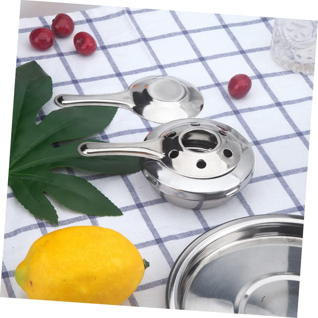 Cabilock 10-Piece Stainless Steel Chocolate Melting Pot Set Electric Fondue Set for Cheese and Chocolate Versatile Melting Furnace for Home Parties and Gatherings