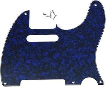 KAISH American Vintage 5 Hole Tele Pickguard TL Guitar Pick Guard Scratch Plate for Tele/Telecaster Blue Pearl