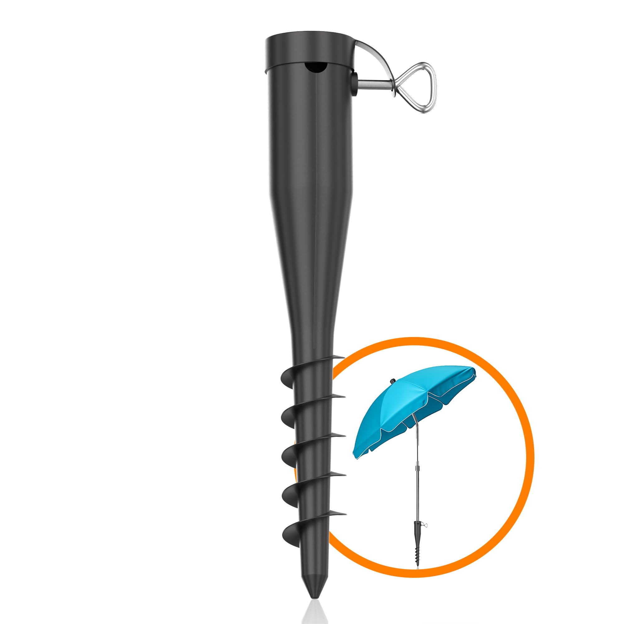 4 soportes para sombrilla de playa, estaca para sombrilla de playa, resistente al viento, estable, soporte para sombrilla, soporte para sombrilla, anclaje para el suelo, tornillo para el suelo