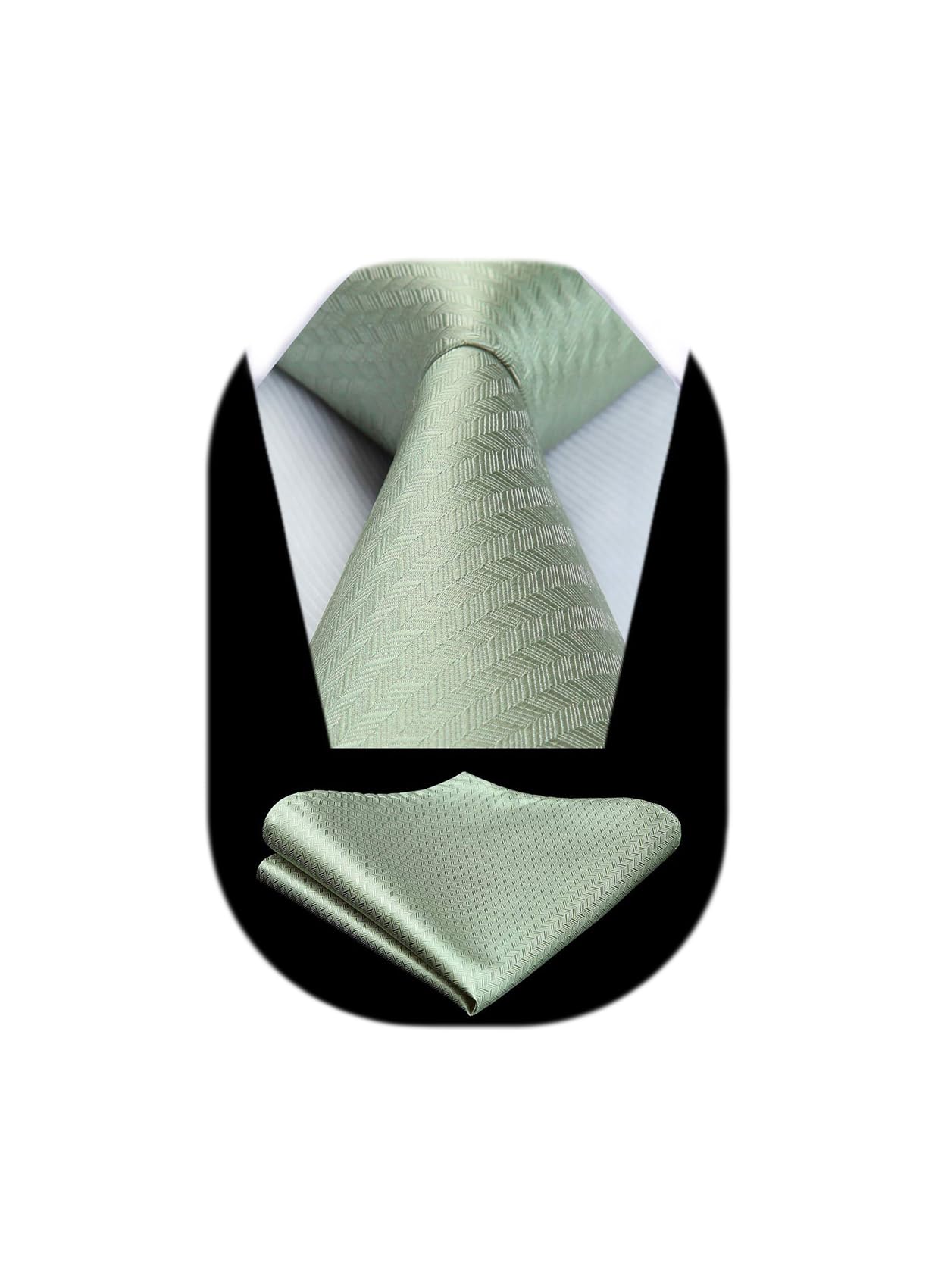 HISDERN Conjunto de Corbata a Rayas de Moda Hombres