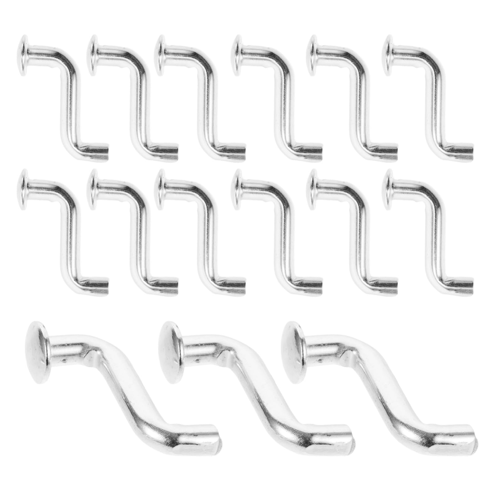 OUNONA Goupilles de Verrouillage pour Système D'étagères Fiable Tête Plate S en Métal Argenté 50pcs Diamètre 7 Mm Clips de Sécurité Robustes pour Rayonnage à Palettes