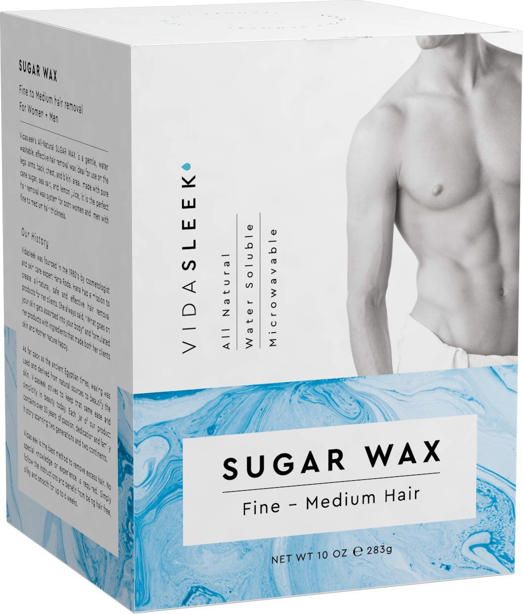 VidaSleek Sugar Wax Kit All Natural Hair Removal Sugar Wax For Men