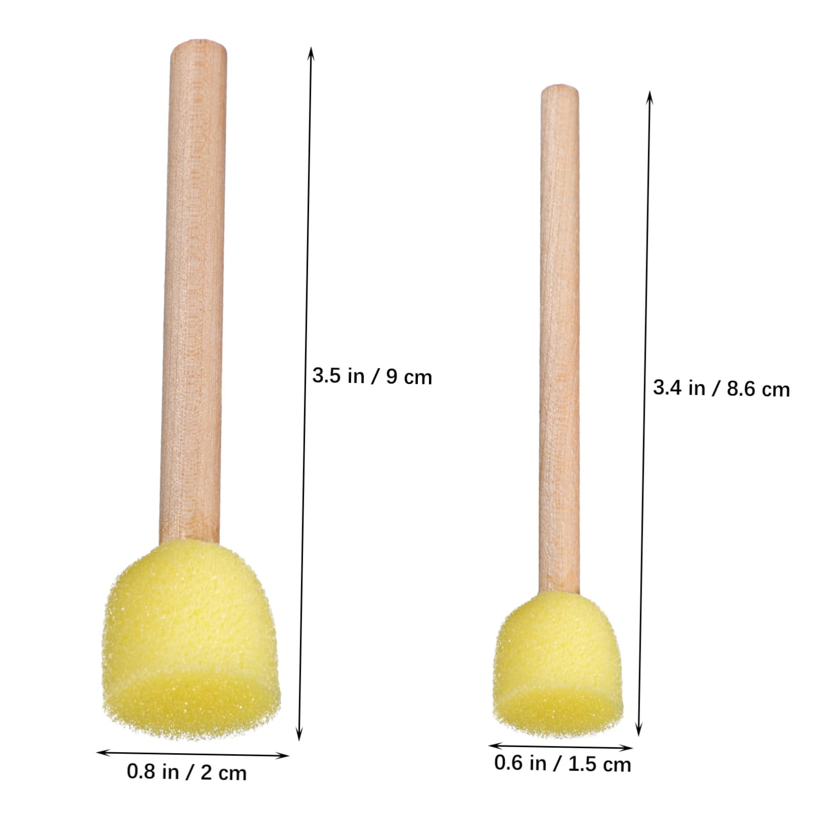 Tofficu 20 Pcs Foam Sponge Paint Brushes Round DIY Paint Sponges for Easy Painting Comfortable Grip for Crafts for Family and Classroom Use