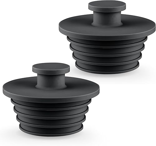 Aluvor Tapón universal para bañera, 2 unidades, tapón de fregadero, tapón de drenaje de ducha de baño, tapón de drenaje de bañera de silicona, tapón