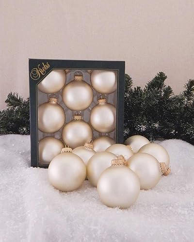 Miniatura 2 de Adornos de cristal para árbol de Navidad, 2.63 pulgadas 8 piezas, bolas de diseño de Christmas By Krebs sin costuras para colgar y decorar