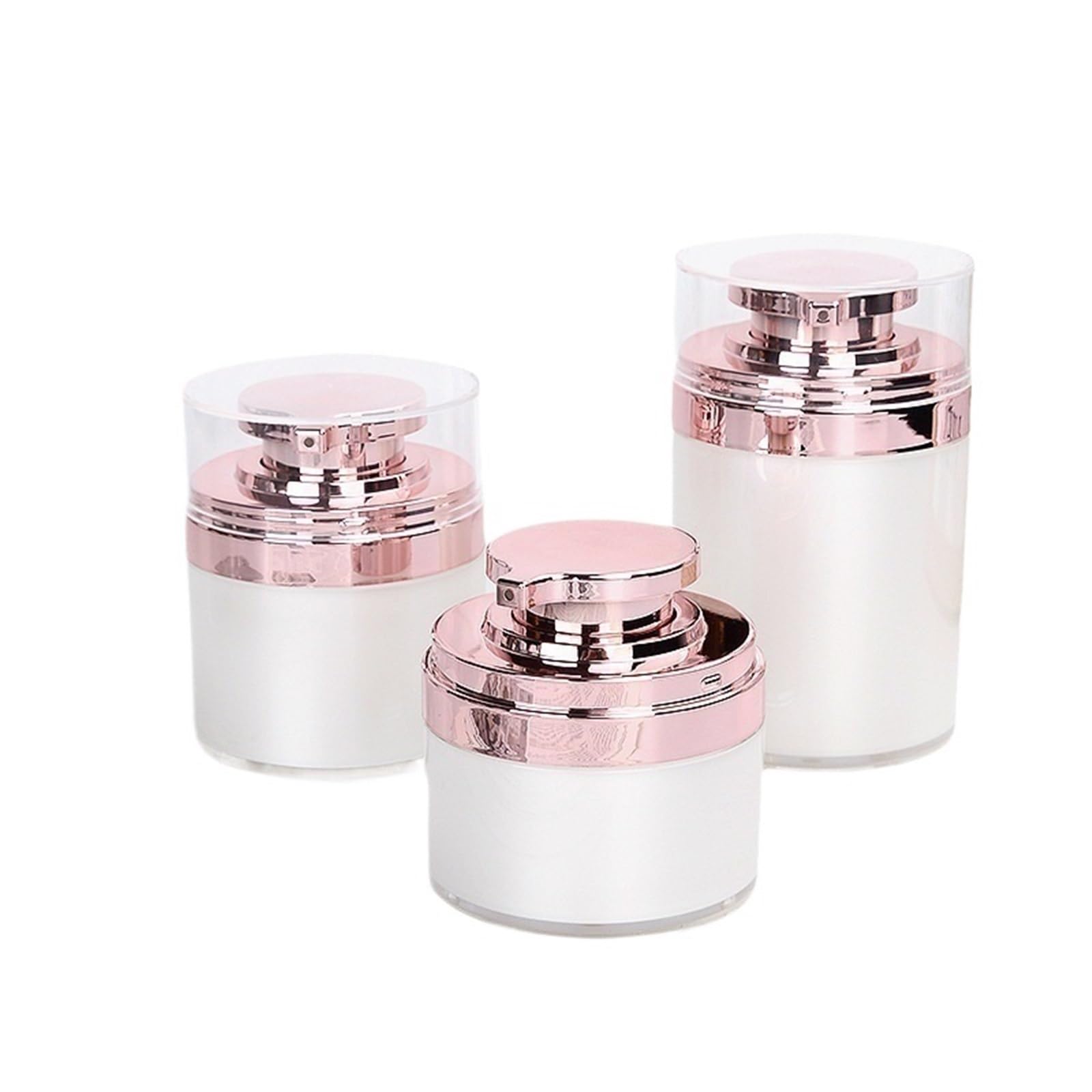 SKPVPOKOYL 30ml 50ml 100ml Vacuum Cream Jar Lotion Pump BottleCosmetic Container(Rose gold)
