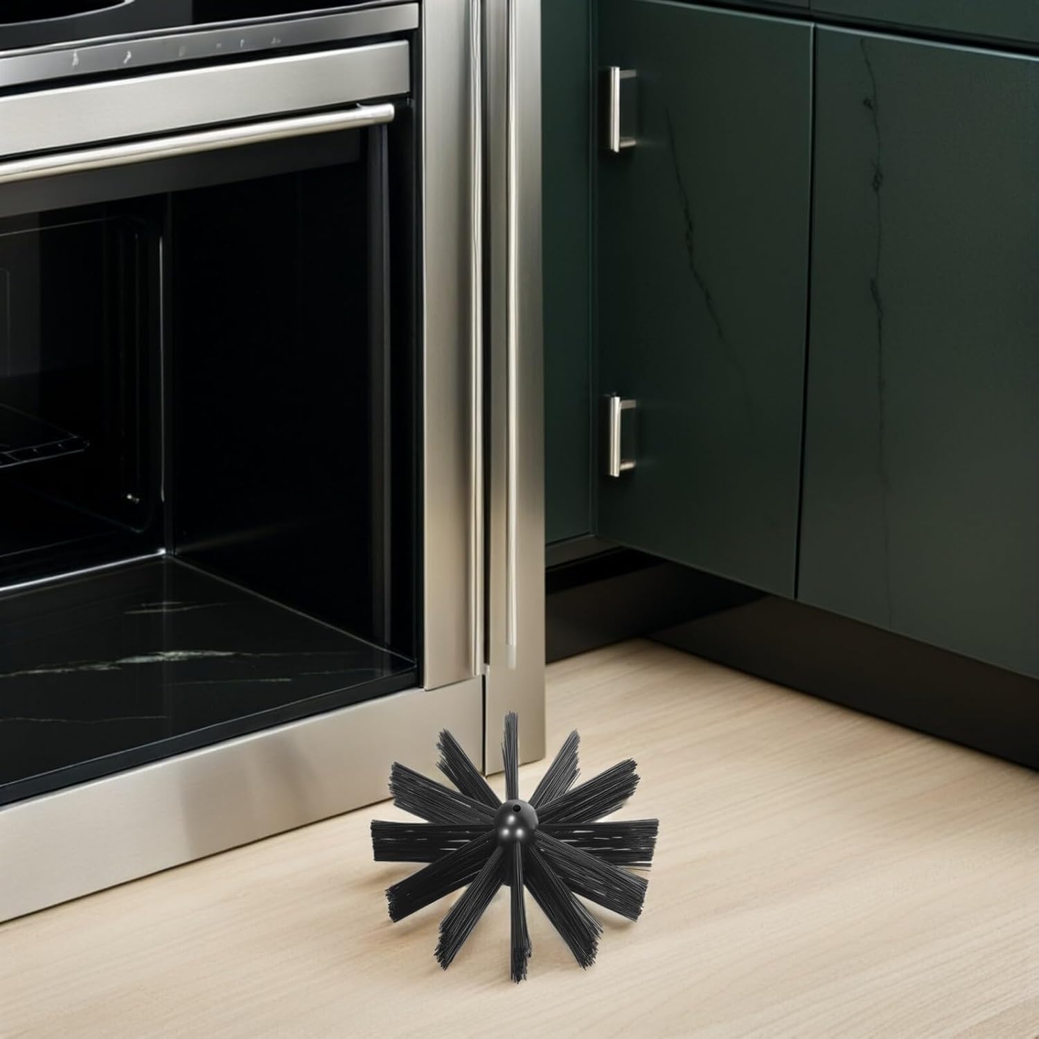 Mobestech Chimney Cleaning Brush Kit with 30ft Rods, 4” 6” Brush Heads, Hex Rods and 10m Tape for Fireplace Sweep and Dryer Vent Maintenance