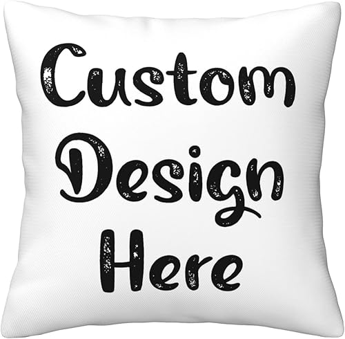 Pillowcas - Almohada personalizada de doble cara de 14 x 14 pulgadas con imagen y texto, recuerdo de mascotas, regalo para parejas, funda de
