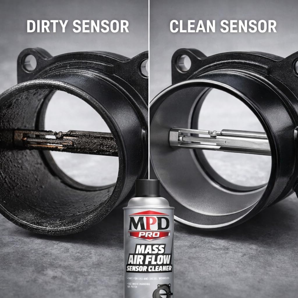MPD PRO Mass Air Flow Sensor Cleaner Spray – Professional Formula for Delicate MAF Sensors | Safely Cleans without Residue | Boosts Engine Performance, Fuel Efficiency & Throttle Response, (Pack-2)