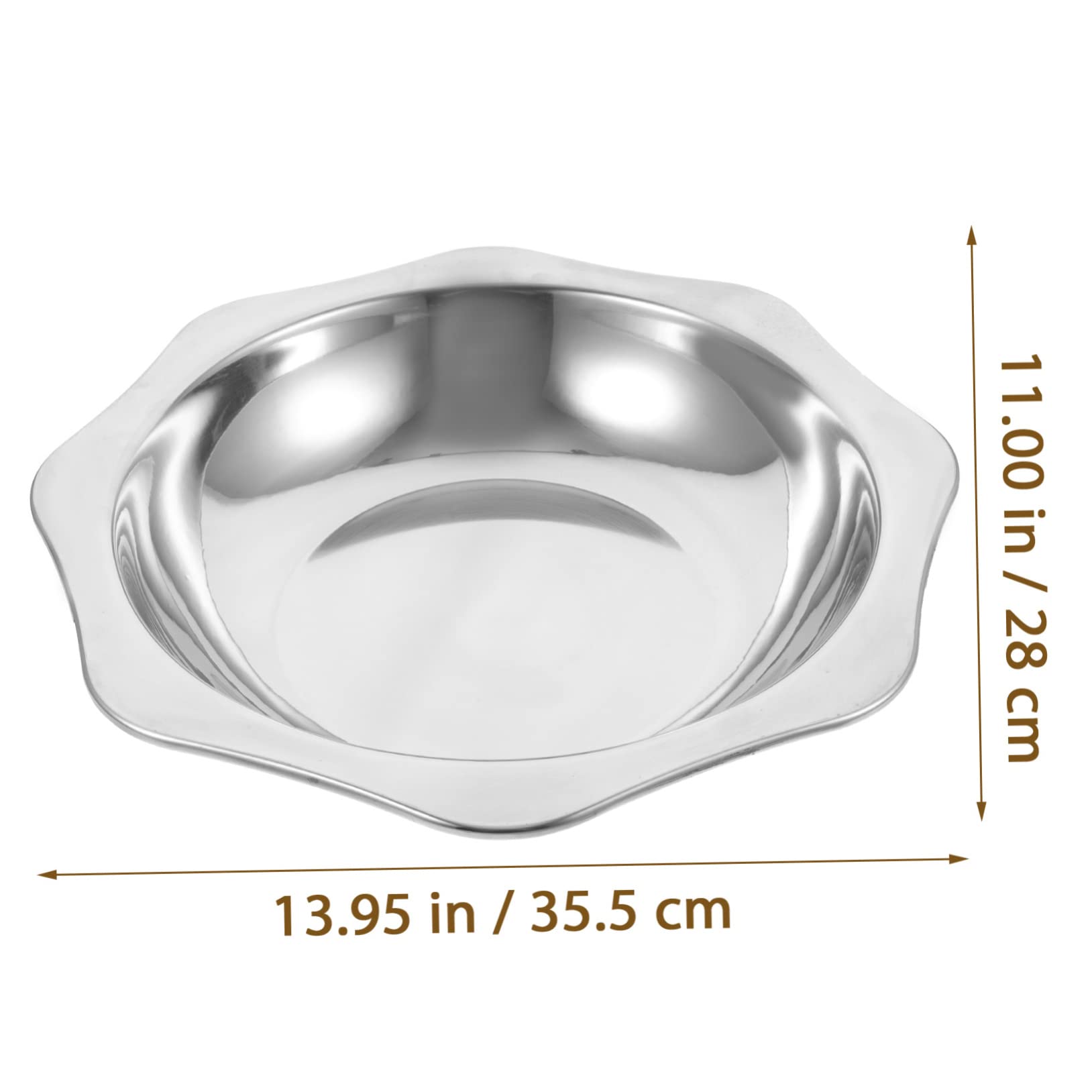 NAMOARLY Sturdy Steel Pan Kitchen Hot Pot Round Bottom for Cooking Easy to Clean and