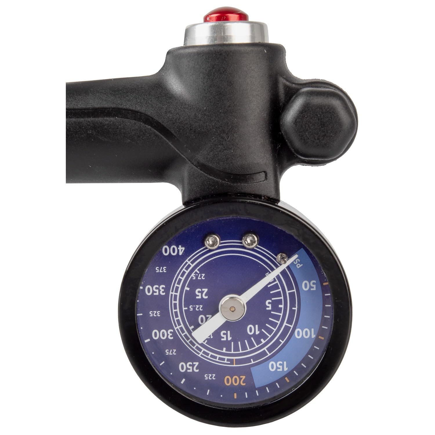 M-WAVE, pompa ammortizzatore per bicicletta, 28 bar / 400 psi, piccola e maneggevole per i viaggi