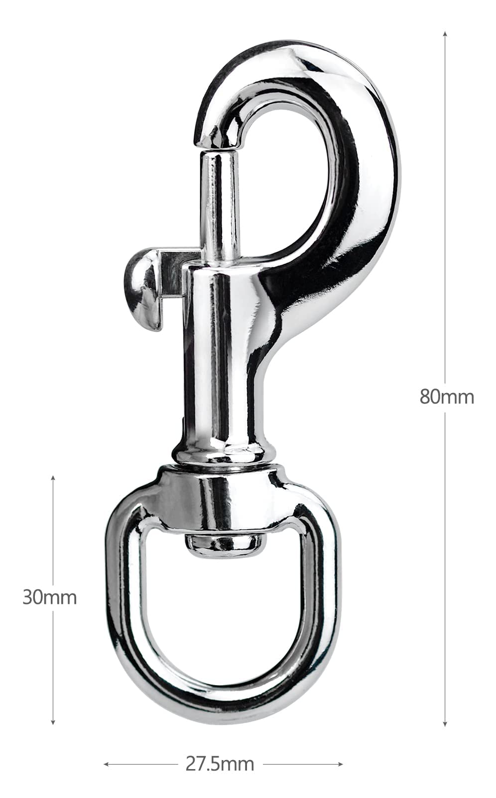 Moschettoni Girevoli 4 Pezzi - Lega Di Zinco, Rotazione 360°, Per Cani E Portachiavi - Foto 4