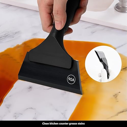 Miniatura 6 de EHDIS Escobilla de goma pequeña multiusos para ventana, vidrio, puerta de ducha, escobilla de limpiaparabrisas de automóvil con diferente dureza,