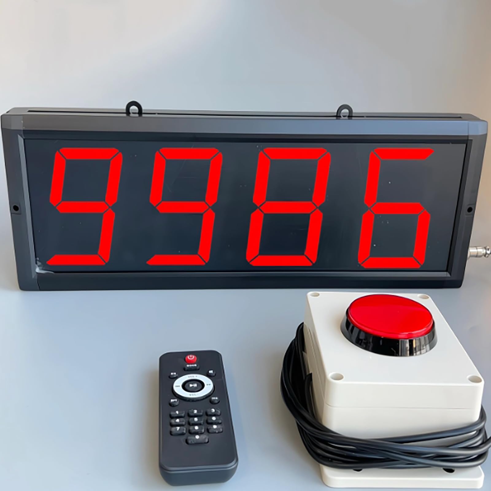 Contador de botones, dispositivo de conteo de 4 dígitos, rango de conteo 0-9999, clic para contar, montaje en pared para producción y embalaje