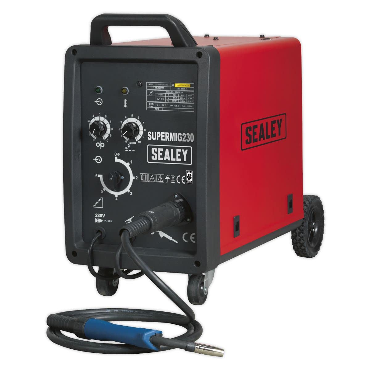 Sealey Supermig230 Professional Mig Welder 230Amp 230V With Binzel Euro Torch