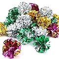 HNYYZL Bestsupplier 25 Pack Crinkle Balls Cat Toys - Original Mylar Crinkle Balls Cat Toys?Random Color?