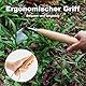 Eadwiella Gartenhacke aus Edelstahl, Gartenwerkzeug, Ideale Gartengeräte zum Entfernen von Gras, Lösen und Moos, Länge: 33,52 cm