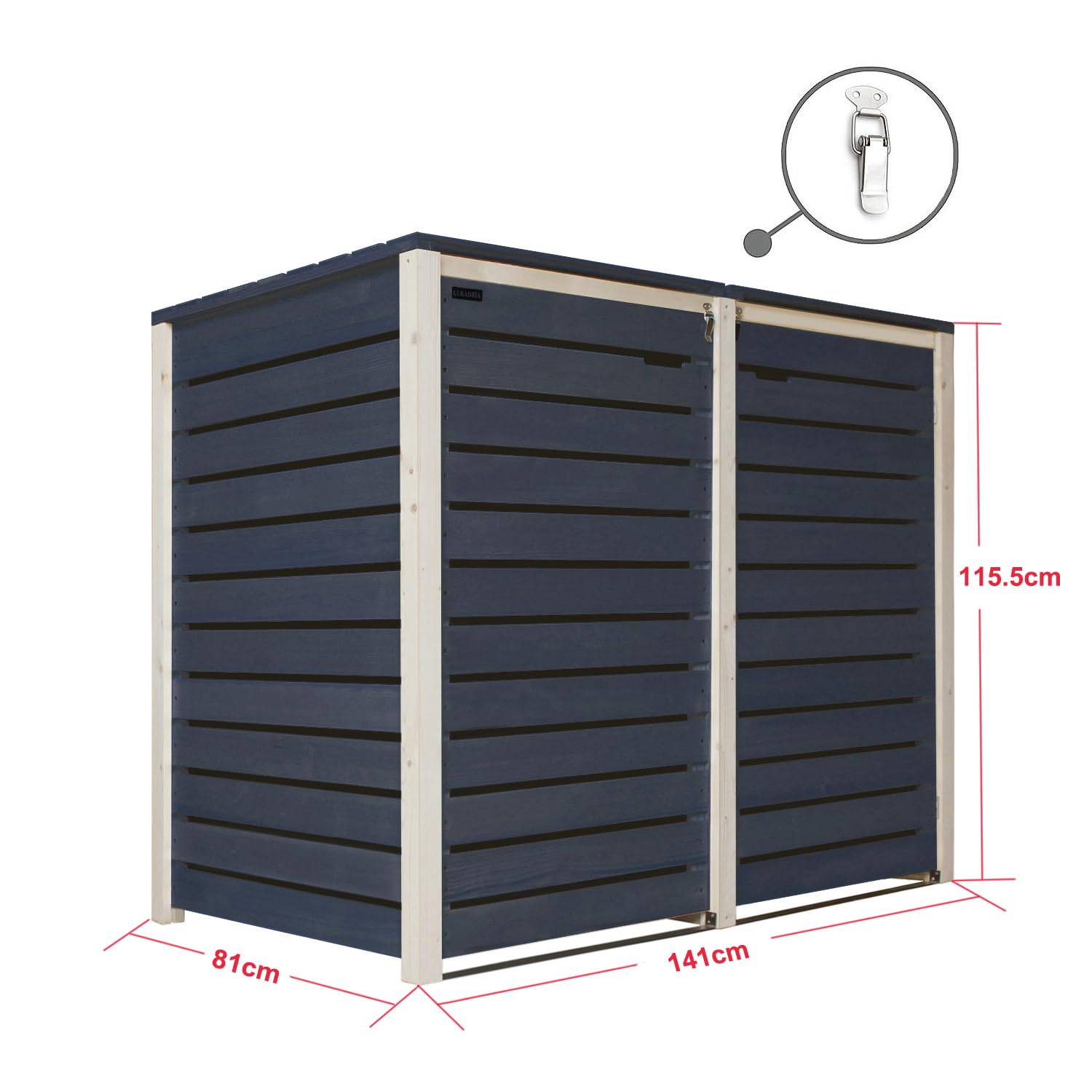 Mülltonnenbox Heide Aus Kieferholz - Verkleidung Für 240L Tonne In Anthrazit