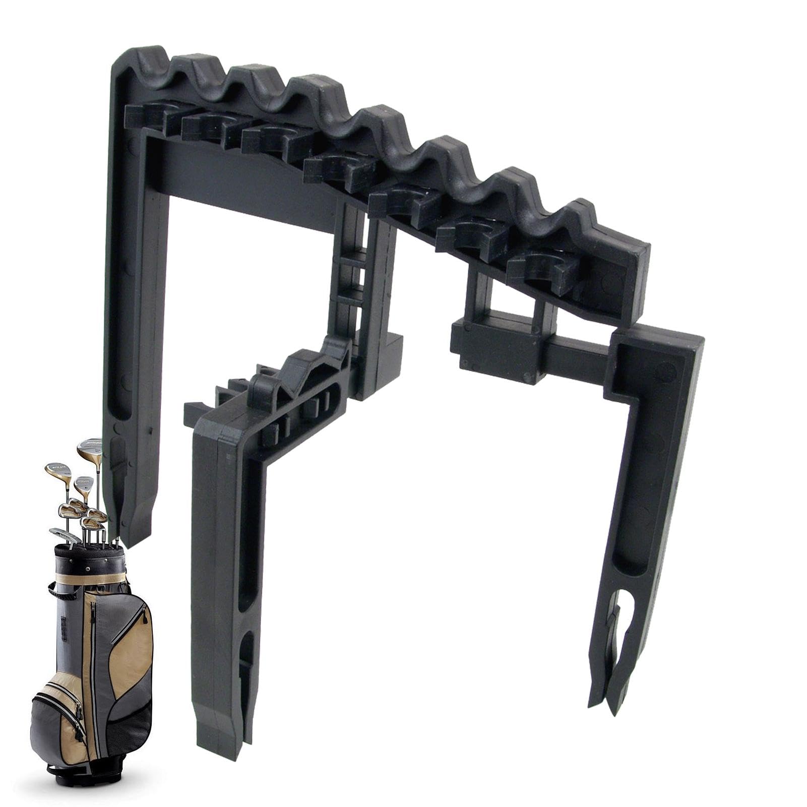 Clip per organizer per mazze da golf, supporto per rastrelliera per mazze da golf - Clip porta mazza da golf per borsa,Telaio porta asta da golf riutilizzabile, leggero, per interni, uomo, donna