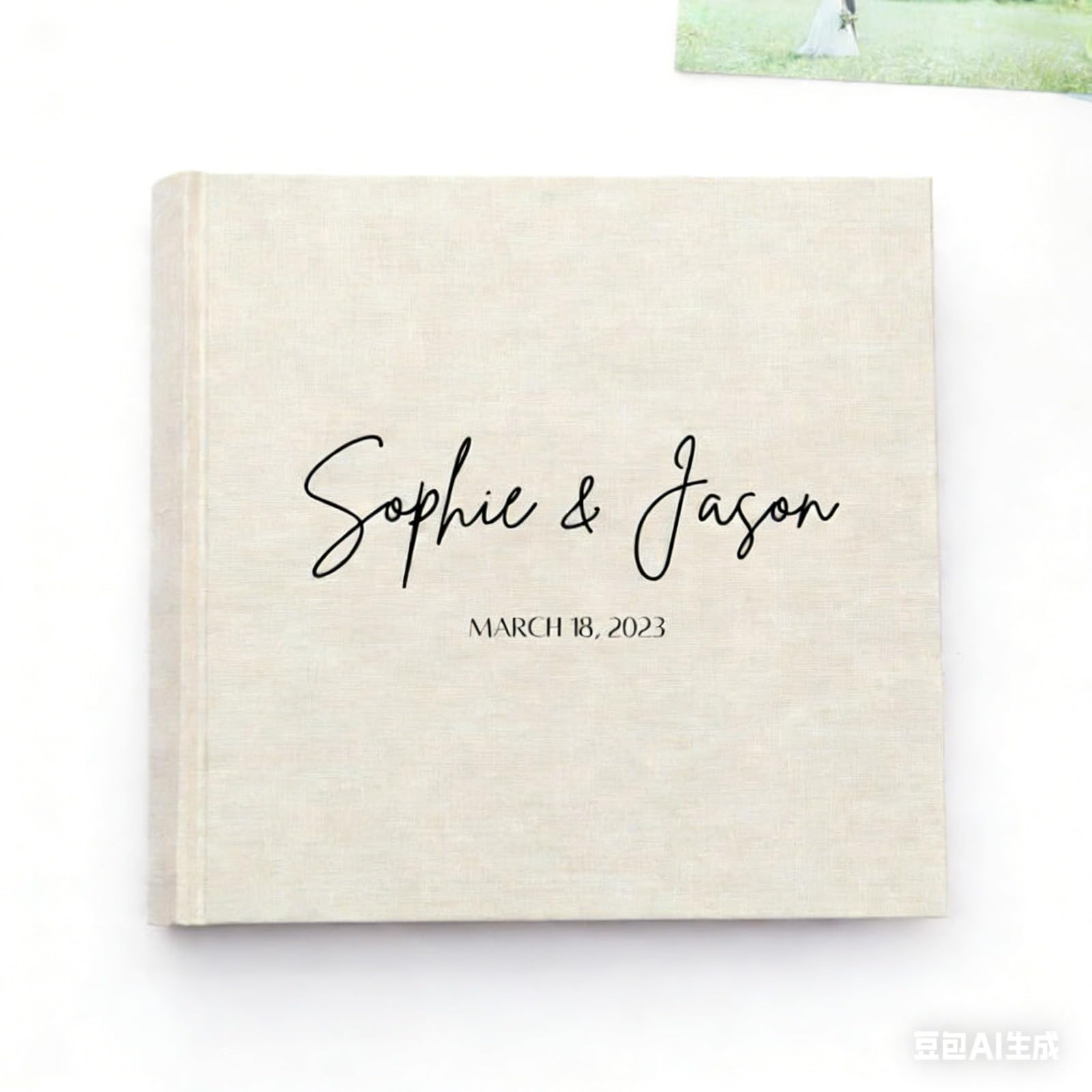 Album photo de mariage en lin pour immortaliser vos plus beaux souvenirs de 10 x 15 cm