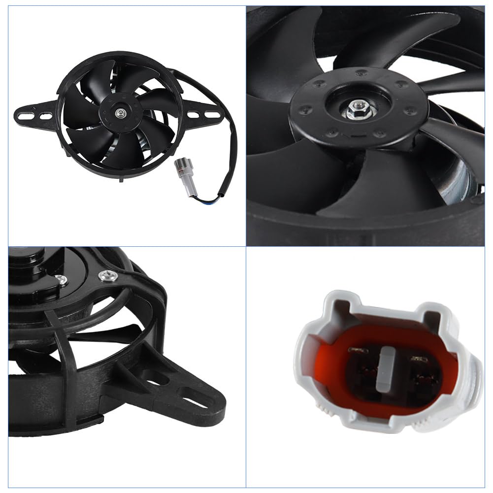 12V DC Radiator Fan 4" Electric Cooling Fan Motor Replacement for NC250 150cc 200cc 250cc 300cc Water Cooled Quad ATV UTV 4 Wheeler Dirt Bike Pit Bike Buggies Karts Motorcycles Engines