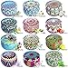YIH Gift Package Scented Candles Lemon, Fig, Lavender, Spring Fresh,Rose ，Jasmine，Vanilla，Bergamot，Strawberry, Peppermint, Rosemary, Gardenia Natural Soy Wax Portable Travel Tin Candle,Set of 12
